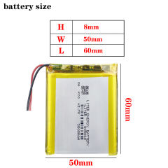 3.7V 3000mAh 805060 Polymer Lithium LiPo Rechargeable Battery For GPS PSP DVD E-book Tablet PC Power Bank Speaker Camera PAD