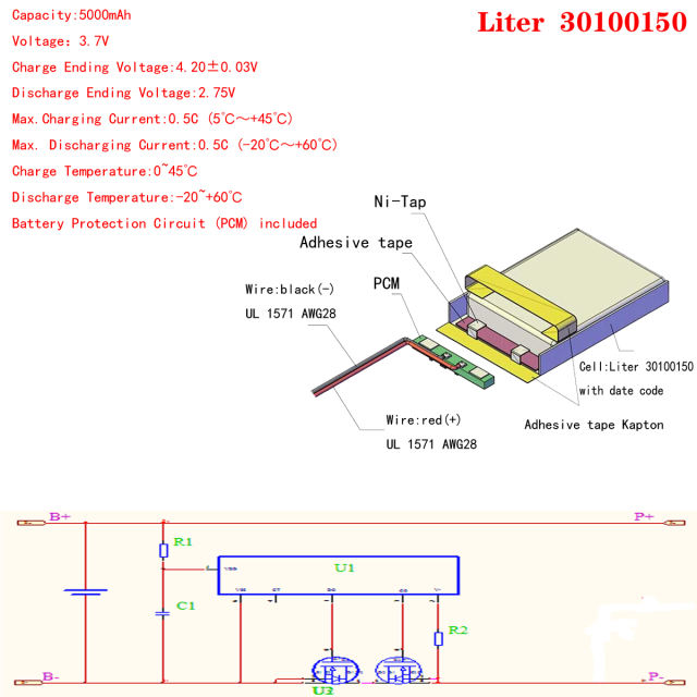 30100150  3.7V 5000mah Liter energy battery  MID super capacity polymer lithium battery 7/8/9/10.1 inch tablet battery