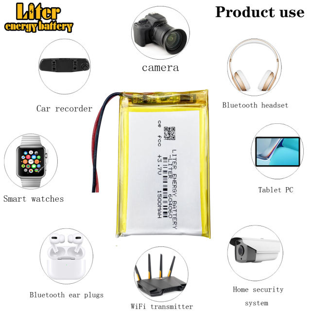 604060 1500mah  3.7 V Liter energy battery lithium polymer battery DIY mobile emergency power charging treasure Li-Po