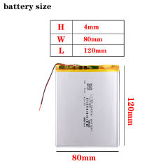 3.7V 4080120 BIHUADE Tablet PC 8 cable with battery capacity 4000mAh Universal Battery
