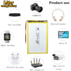 3.7V 3500mAh 4060100 BIHUADE Li-Po li ion Rechargeable Battery cell For GPS  mobile bluetooth Game Player