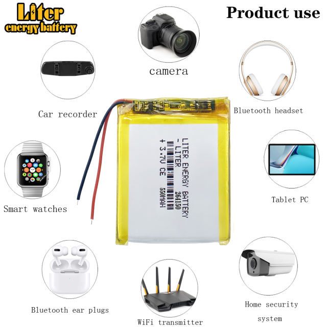 550mah 3.7v 264150 Liter energy battery Lithium Polymer Li-Po li ion Rechargeable Battery cells For Mp3 MP4 MP5 GPS