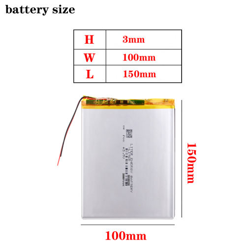 30100150  3.7V 5000mah Liter energy battery  MID super capacity polymer lithium battery 7/8/9/10.1 inch tablet battery