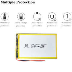 3.7V 3500mAh 4060100 BIHUADE Li-Po li ion Rechargeable Battery cell For GPS  mobile bluetooth Game Player