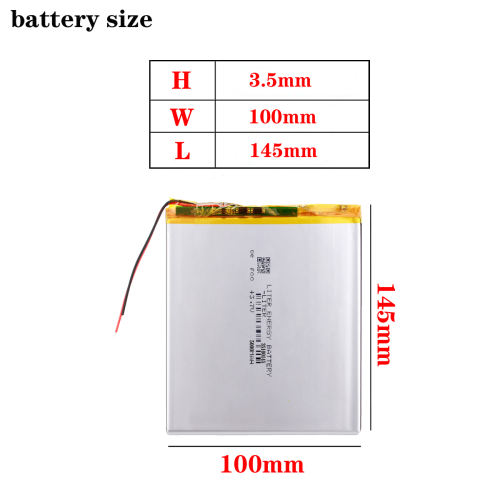 35100145 3.7v 5000mah BIHUADE (polymer Lithium Ion Battery) Li-ion Battery For Tablet Pc 9.7 Inch 10.1 Inch Speaker