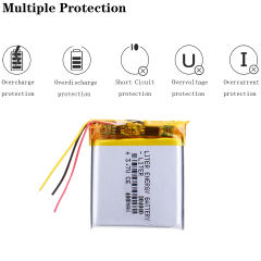 3.7V polymer lithium battery 304040 400mAh M6 battery MP4 MP3 small speaker Liter energy battery With three wires