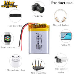 3.7V 250mAh 352535 Lithium Polymer Li-po li ion Battery For Intelligent wearable LED light signal Mp3 MP4 products
