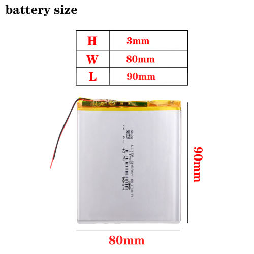 308090 3.7V 3000mAh Lipo Polymer li-ion Battery Replacement For Prestigio Grace 3118 3G PMT3118 Tablet