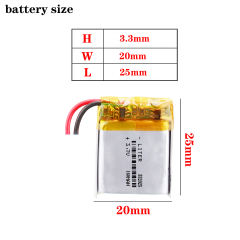 3.7v Lipo Polymer li-ion Battery Replacement 332025 160mah BIHUADE For GPS Tracker Dental Irrigator LED Light Dog Trainer Toy