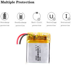 3.7v Lipo Polymer li-ion Battery Replacement 332025 160mah BIHUADE For GPS Tracker Dental Irrigator LED Light Dog Trainer Toy
