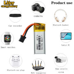 3.7V 110mAh 301230 Rechargeable Lithium Li-ion Polymer Battery for nice nano" or wireless keyboard with PHR-2-BK