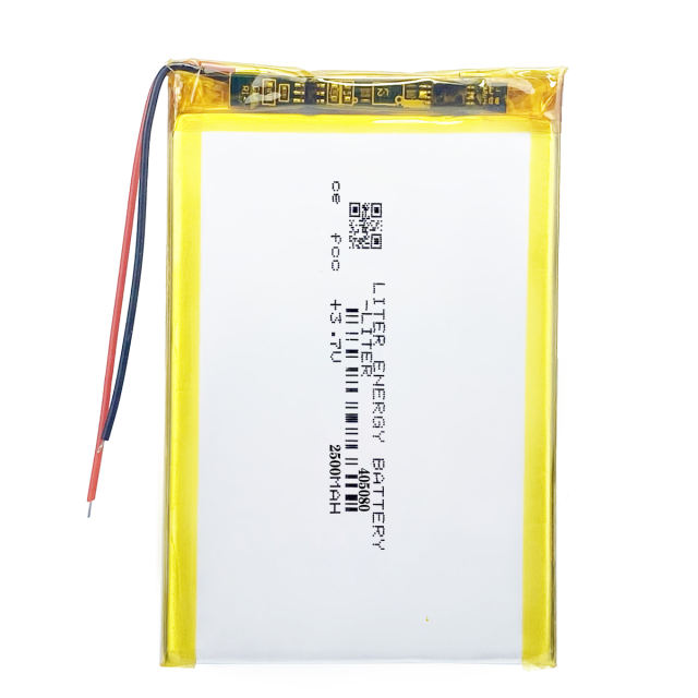 3.7V 2500mAh Lithium Polymer LiPo Rechargeable Battery 405080 For GPS DVD Power Bank Laptop PDA Mobile Phone
