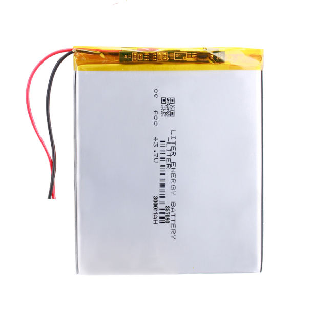 3.7v 3000mAh 357080 Lithium Polymer Lipo Battery For Mp3 7 inch 8 inch Tablet PC E-book