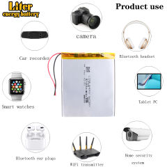 3.7v 3000mAh 357080 Lithium Polymer Lipo Battery For Mp3 7 inch 8 inch Tablet PC E-book