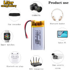 3.7V 500mAh 502050 Rechargeable Lithium Li-ion Polymer Battery for GPS mp3 DVD Bluetooth Toy Mobile