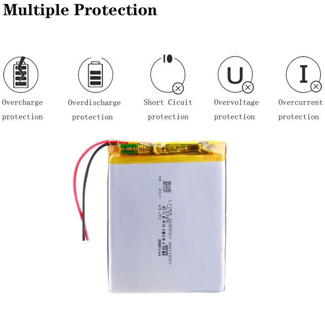 3.7v lithium Li ion polymer rechargeable battery 405570 2200MAH for GPS Digital Products andorid phone