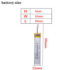 JST ACH-1.0mm 3.7V 250mAh 401250 Battery Installing lithium-polymer LiPo batteries for Blank Slate