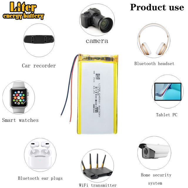 3.7V 1000mAh 402880 Lithium Polymer Li-Po li ion Rechargeable Battery cells For LED desk lamp