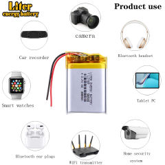 3.7V 502533 500MAH polymer lithium battery Rechargeable Battery For MP3 MP4 GPS PDA