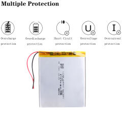 3.7v 3000mAh 357080 Lithium Polymer Lipo Battery For Mp3 7 inch 8 inch Tablet PC E-book