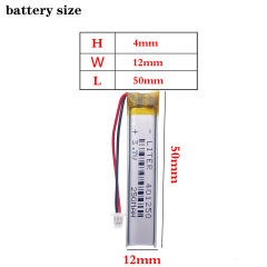 3.7V 250mAh 401250 Lithium Polymer Li-po li ion Battery For Intelligent wearable signal Mp3 MP4 products with SH 1.0mm connector