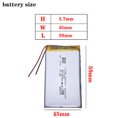 3.8V 2100mAh 574559 Lithium Polymer Li-Po li ion Rechargeable Battery Lipo cells For PDA Portable Speaker toys