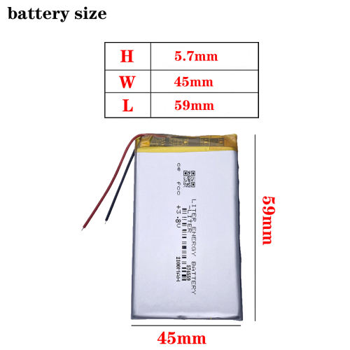 3.8V 2100mAh 574559 Lithium Polymer Li-Po li ion Rechargeable Battery Lipo cells For PDA Portable Speaker toys