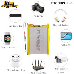plug 1.25-2P 605065 2800mah 3.7V rechargeable li-polymer battery pack for e-books GPS PDA Recreational machines power bank