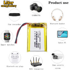 702535 3.7V 600mAh Lithium Polymer LiPo Rechargeable Battery For Bluetooth Ebooks Power Bank Camera