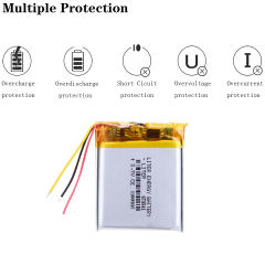Three wires 3.7V 1100mAh 673541 Rechargeable Battery 703741 For MP3 MP4 mobile Toy reading pen speaker lithium-ion Lipo Battery