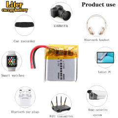 3.7v 200mAh 602020 Polymer Lithium Lipo Li ion Rechargeable Battery For Bluetooth Speakers Smart Watch Recorder Led Light