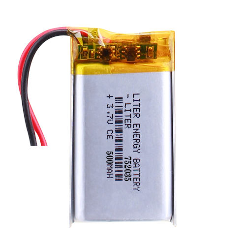 3.7V polymer lithium battery 752035 500MAH MP3 MP4 recording pen point reading pen wireless headset