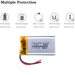 3.7V polymer lithium battery 752035 500MAH MP3 MP4 recording pen point reading pen wireless headset