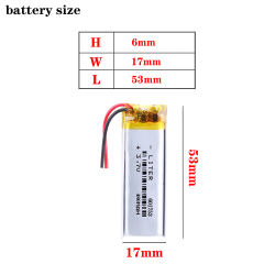 601753 480mAh 3.7V Liter energy battery Li-ion Lithium Polymer Battery