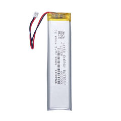 JST1.25 2P 602080 1100mah 3.7v Rechargeable Polymer Strip Shaped Built-In High Capacity Lithium Battery