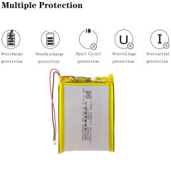 plug 1.25-2P 605065 2800mah 3.7V rechargeable li-polymer battery pack for e-books GPS PDA Recreational machines power bank