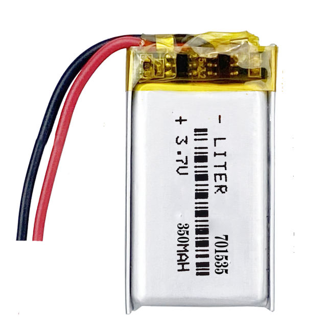 701535 3.7V 350mAh Polymer Lithium Rechargeable Battery for Bluetooth Headset Dog Training Device Credit Card Machine Battery