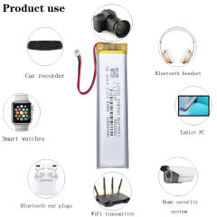 JST1.25 2P 3.7V Rechargeable Polymer 552080 1000mah High Capacity Lithium Battery For Mp4 Mp5 Toy
