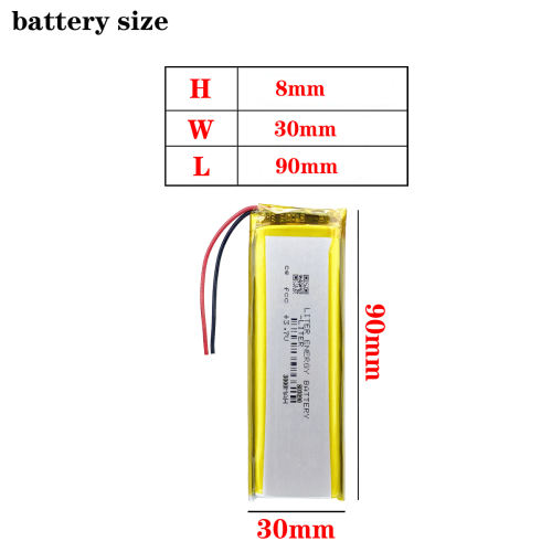 Liter energy battery Good Qulity 3.7V,3000mAH 803090 Polymer lithium ion / Li-ion battery for tablet pc BANK,GPS,mp3,mp4