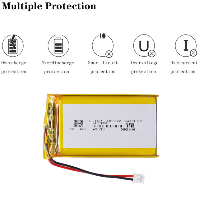 3.7V 5000mAH 954392 Polymer lithium ion / Li-ion battery for tablet pc with JST PH