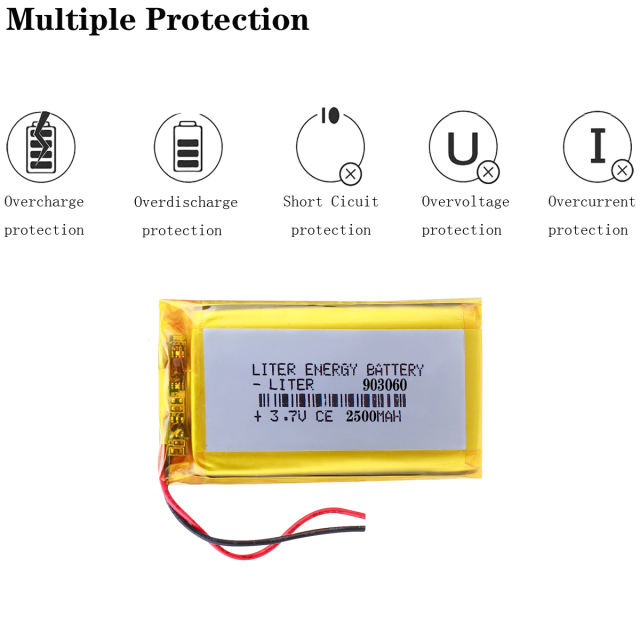 2500mAh 903060 3.7V Liter energy battery story learning machine FLASH SHOE polymer lithium battery