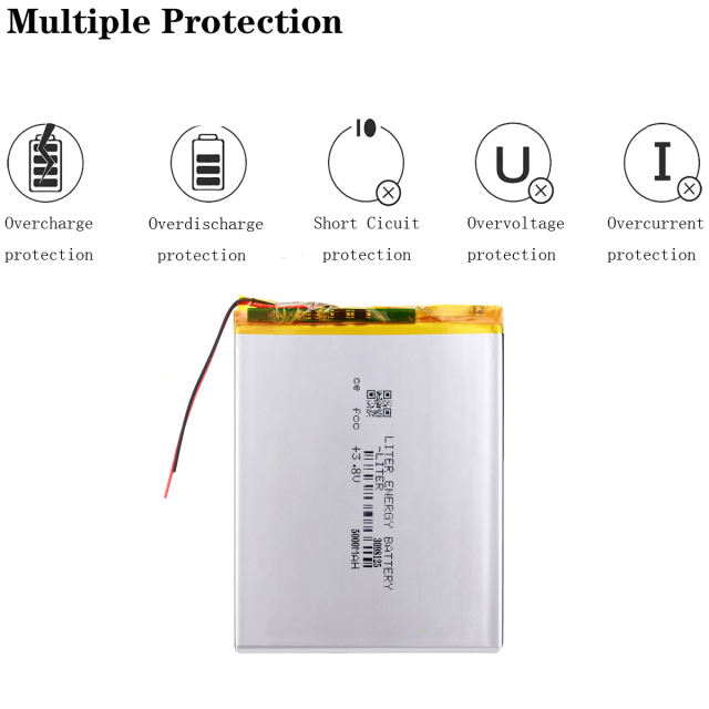 3.8V 3098125 5000MAH Rechargeable polymer lithium battery for Teclast P25T Battery