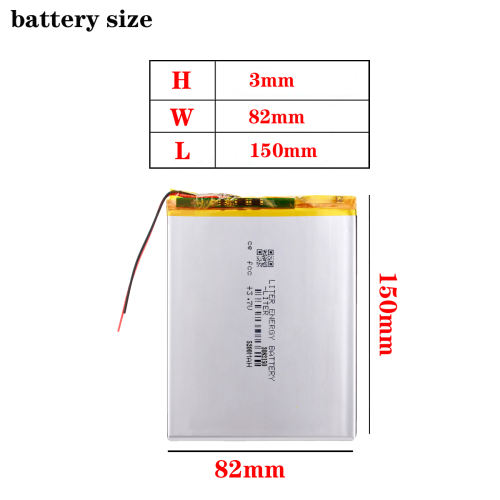 3082150 3.7V lithium Tablet polymer battery 5200mAh For V88, V971 M9 Tablet Pc