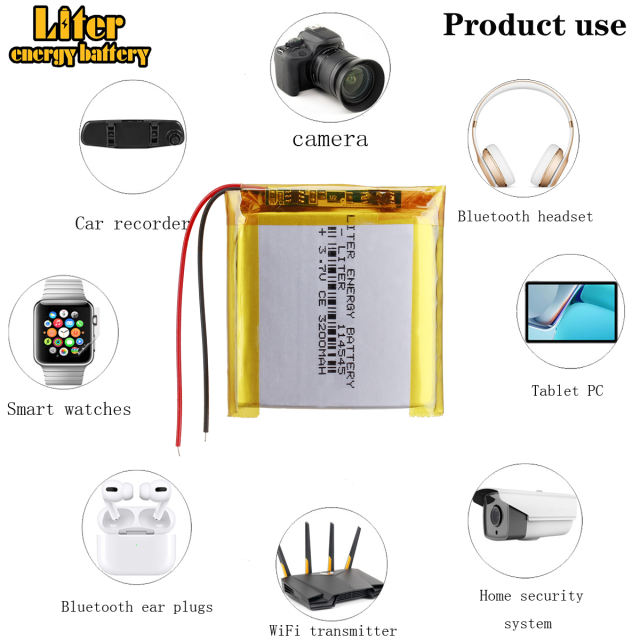 Good Qulity 3.7V,3200mAH 114545 Polymer lithium ion / Li-ion battery for tablet pc BANK,GPS,mp3,mp4