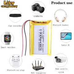 3.7V 2300mAh 123451 polymer lithium DVR,mp3,mp4,cell phone,SPEAKER,GPS for polymer lithium ion Li-ion battery