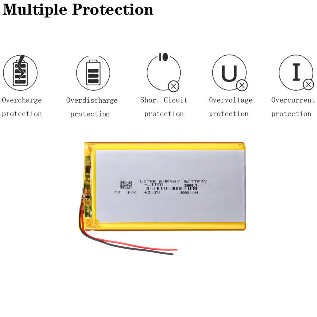 3.7V 3000mAh 3560107 BIHUADE Lithium Polymer Accumulator Li ion Rechargeable Battery For Mobile Power Bank DIY E-book