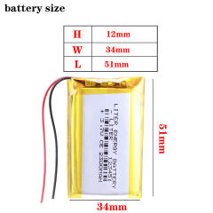 3.7V 2300mAh 123451 polymer lithium DVR,mp3,mp4,cell phone,SPEAKER,GPS for polymer lithium ion Li-ion battery