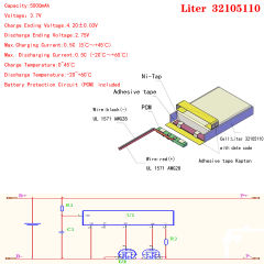 3.7V 5000mAh 32105110 Polymer Lithium Battery For 7 inch 8 inch 9inch 10inch Tablet PC POWER BANK