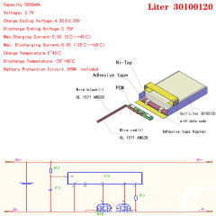 New 3.7V 5000mAh 30100120 Polymer Lithium Battery For 7 inch 8 inch 9inch 10inch Tablet PC POWER BANK