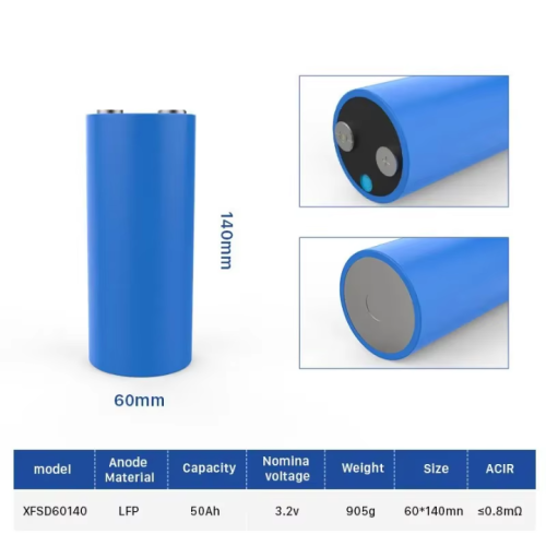 3.2V 50AH 60140 Liter energy battery Cylindrical Lifepo4 Lithium Ion Solar Energy Storage Battery